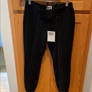 Pam & Gela lace up sweatpants.